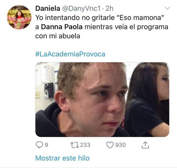 Memes de Danna Paola en La Academia
