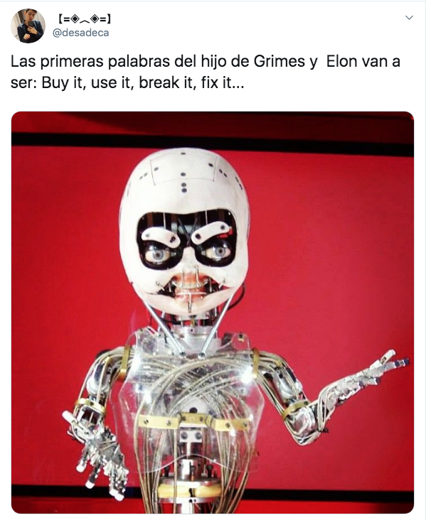 Memes de grimes embarazada de Elon Musk