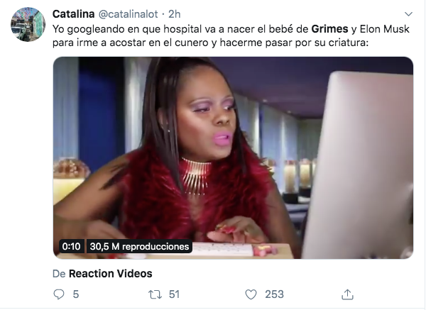 Memes de grimes embarazada de Elon Musk