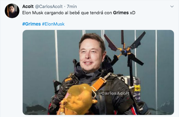 Memes de grimes embarazada de Elon Musk