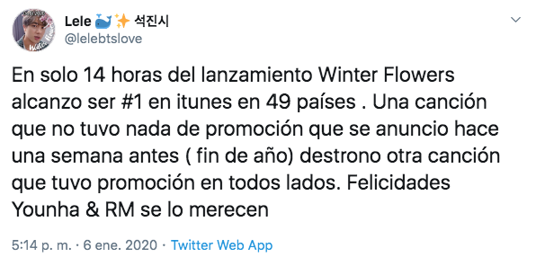 Namjoon y Younha estrenan WINTER FLOWER