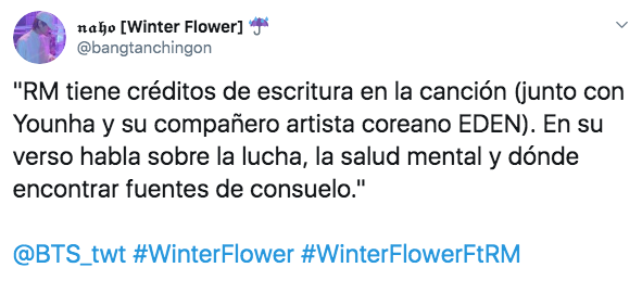 Namjoon y Younha estrenan WINTER FLOWER