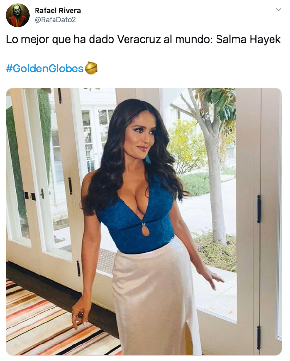 El vestido de Salma Hayek en los Globos de Oro 2020