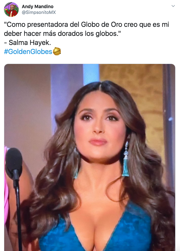 El vestido de Salma Hayek en los Globos de Oro 2020