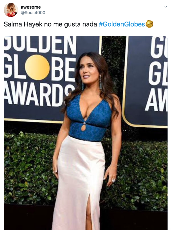 El vestido de Salma Hayek en los Globos de Oro 2020