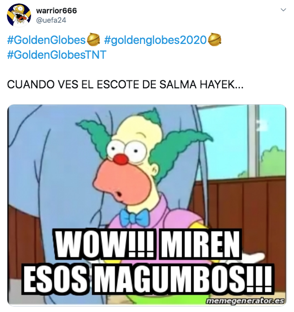 El vestido de Salma Hayek en los Globos de Oro 2020
