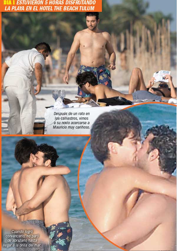 FOTOS: Mauricio Garza se besa con otro hombre en la playa
