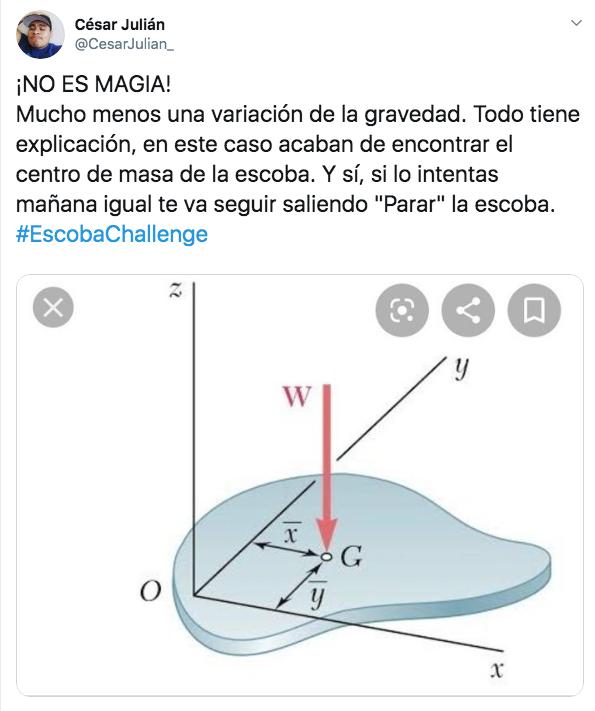 Escoba Challenge: la explicación de cómo queda parada