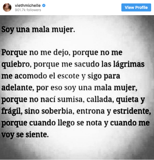 Michelle Vieth: mensaje en redes tras aparecer con moretones