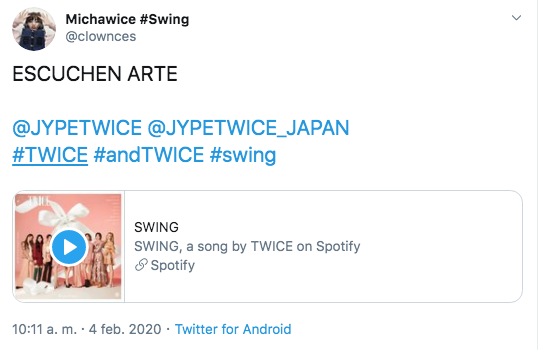 TWICE lanza SWING