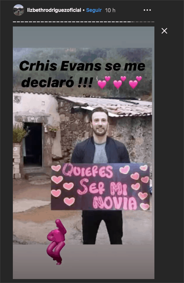 Así pidió Chris Evans que fuera su novia a Lizbeth Rodríguez