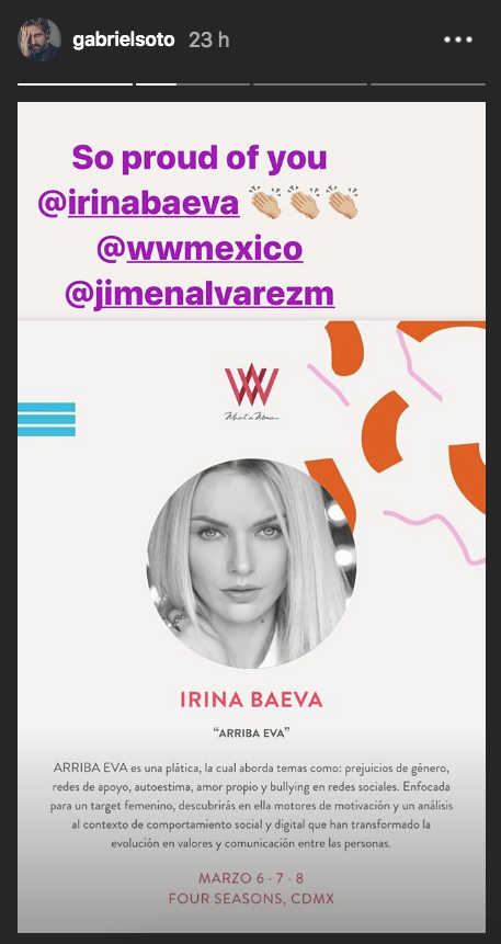 Irina Baeva criticada tras anuncio de conferencia para mujeres