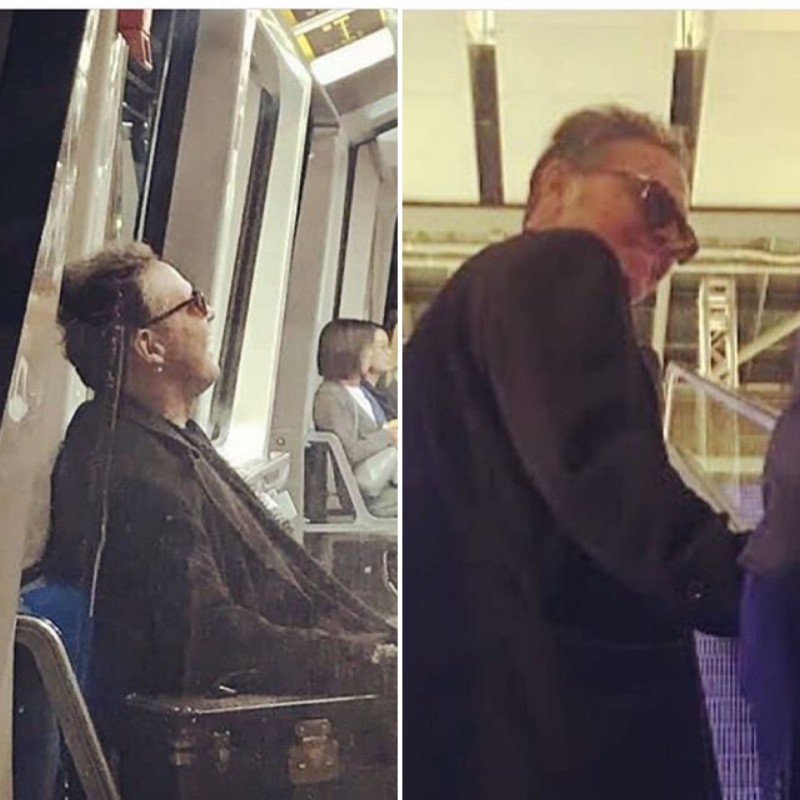 Luis Miguel viaja en el metro de Madrid