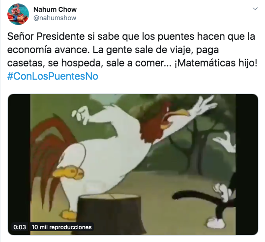Memes con los puentes no por iniciativa de AMLO