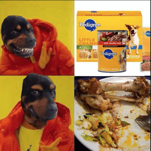 Memes pedigree malo para perros