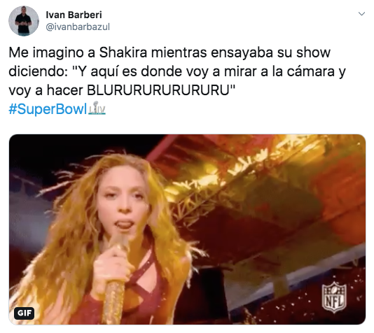 Memes de la lengua de Shakira en el show de medio tiempo del Super Bowl 2020
