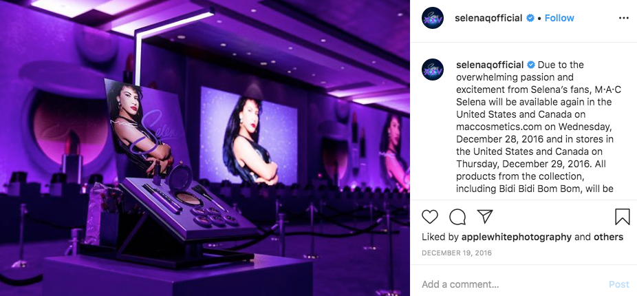 Maquillaje Selena Quintanilla por mac productos