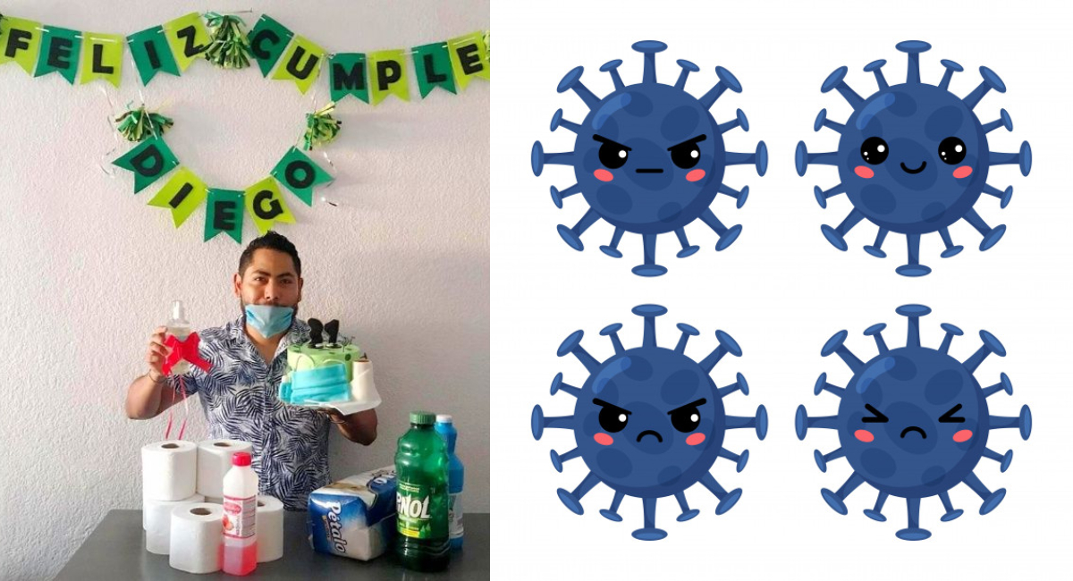 Crean pastel de coronavirus para cumpleaños en cuarentena