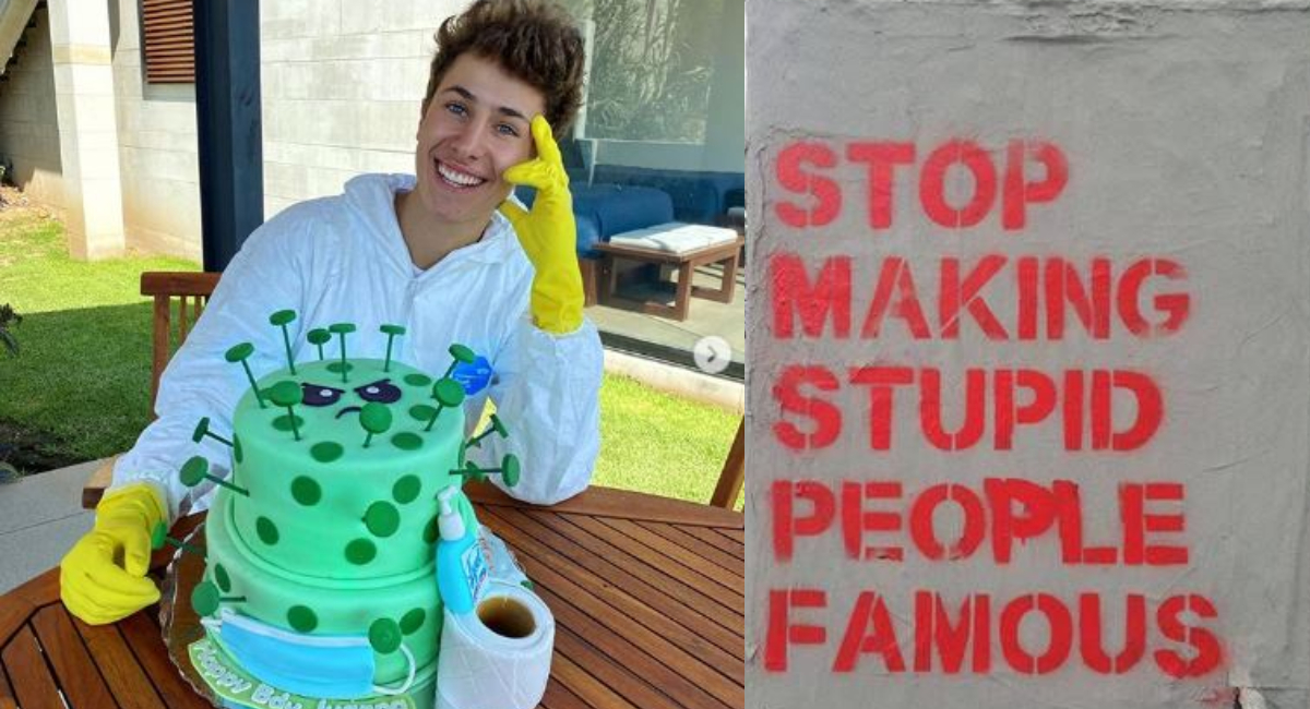 Juanpa Zurita celebra cumpleaños con pastel de coronavirus