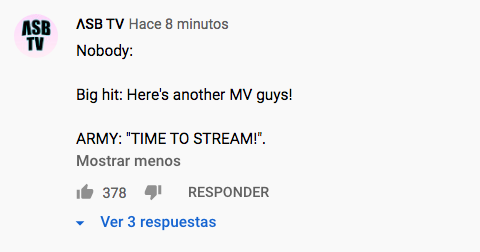 AsÃ­ reaccionÃ³ ARMY al lanzamiento del MV de Black Swan de BTS