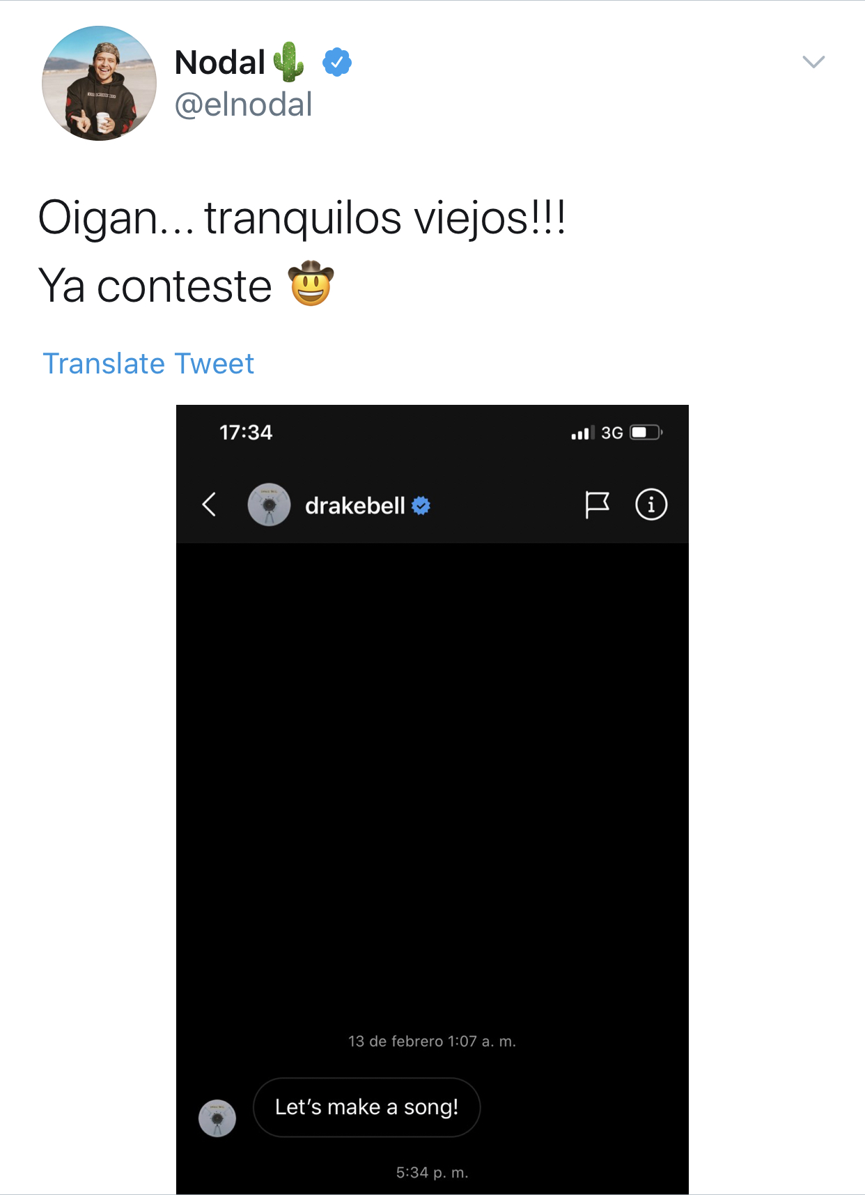 Christian Nodal revela que Drake Bell lo buscó para una canción juntos
