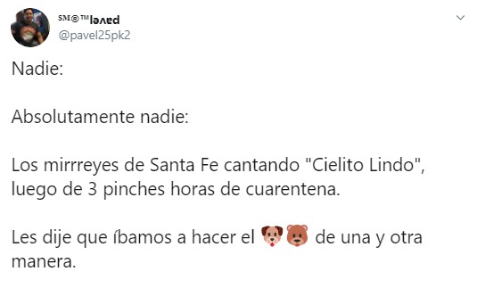 Vecinos de Santa Fe cantan "Cielito Lindo" durante cuarentena por Coronavirus