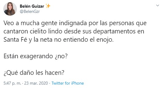 Vecinos de Santa Fe cantan "Cielito Lindo" durante cuarentena por Coronavirus