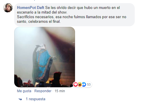 Aseguran que en concierto de Ghost donde estuvo el primer fallecido por Coronavirus hicieron rituales satÃ¡nicos