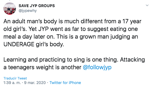 J. Y. Park es criticado por sus comentarios sobre el peso de concursante de NIZI
