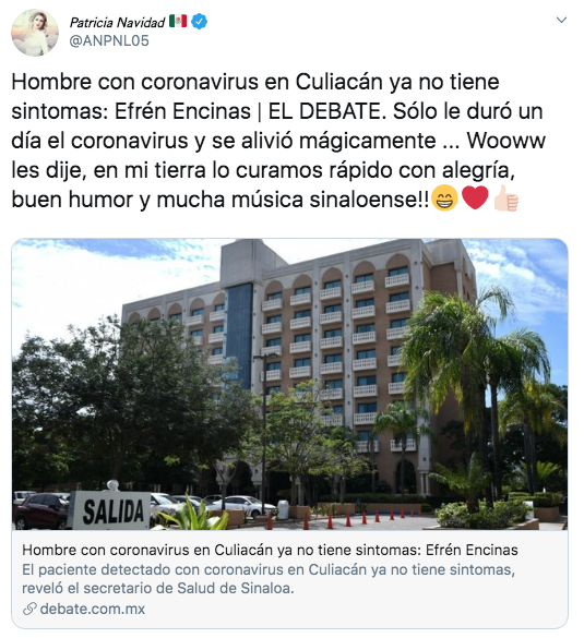 Paty Navidad asegura que la cura del Coronavirus es la música sinaloense