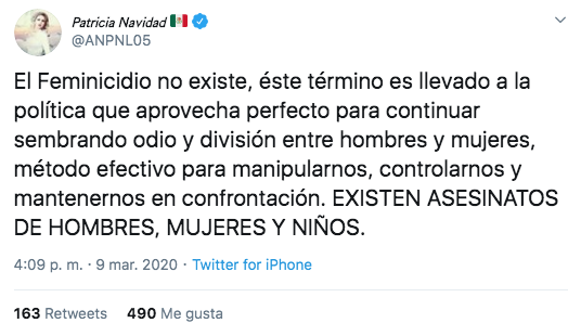 Paty Navidad asegura que el feminicidio no existe