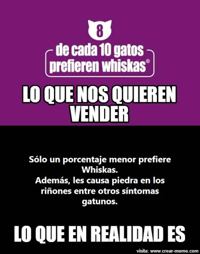 Whiskas alimento malo para los gatos
