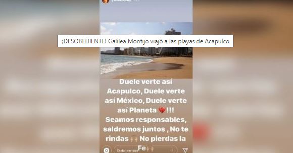Galilea Montijo viaja a Acapulco a pesar de la cuarentena