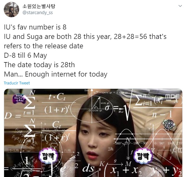 IU lanzará colaboración con SUGA de BTS