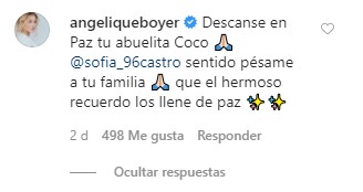 Angelique Boyer recuerda a Socorro Castro tras su muerte