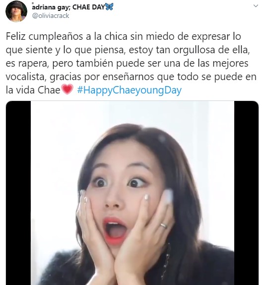 Chaeyoung de TWICE celebra cumpleaños con amor de ONCE