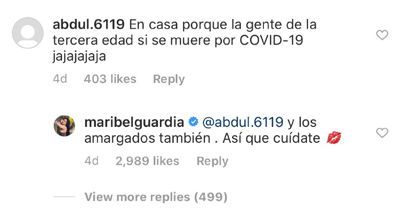 Maribel Guardia responde a seguidor que se burló de su edad