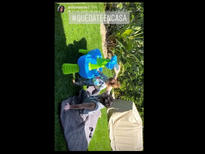 Aislinn Derbez convive con Mauricio Ochmann en la cuarentena