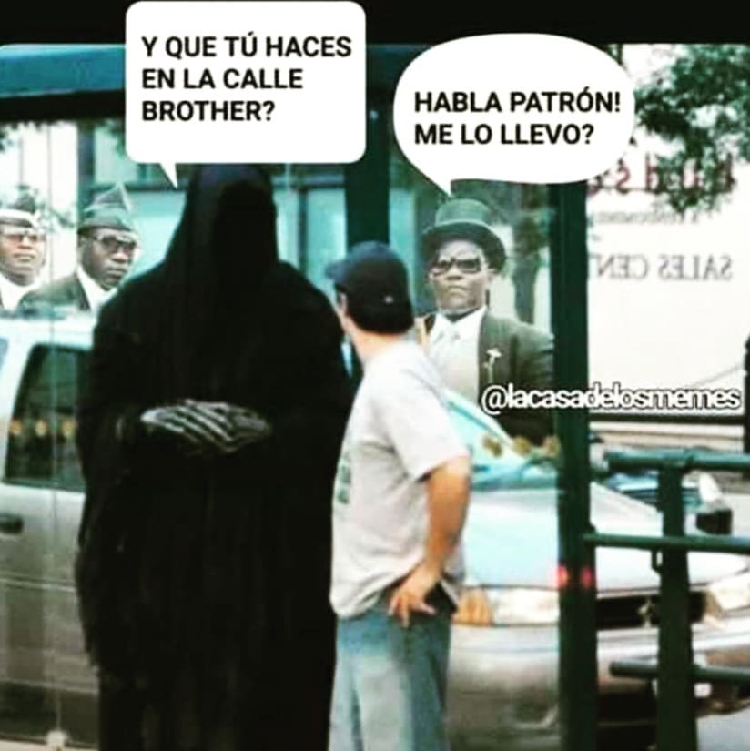 Meme de los negros y el ataud