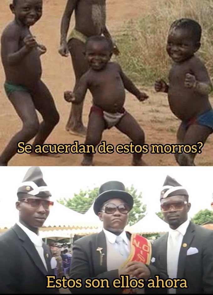 Meme de los negros y el ataud