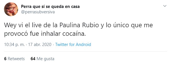 Paulina Rubio hace live drogada y genera polémica