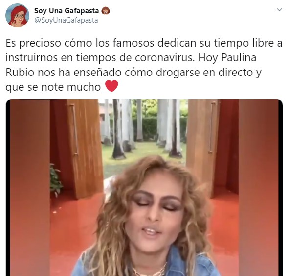 Paulina Rubio hace live drogada y genera polémica