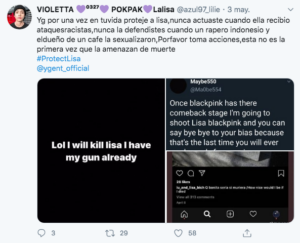 Lisa de BLACKPINK ha recibido múltiples amenazas de muerte