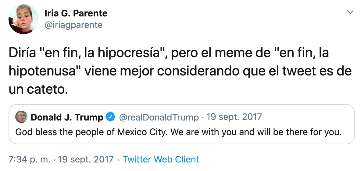 Meme de en fin la hipotenusa
