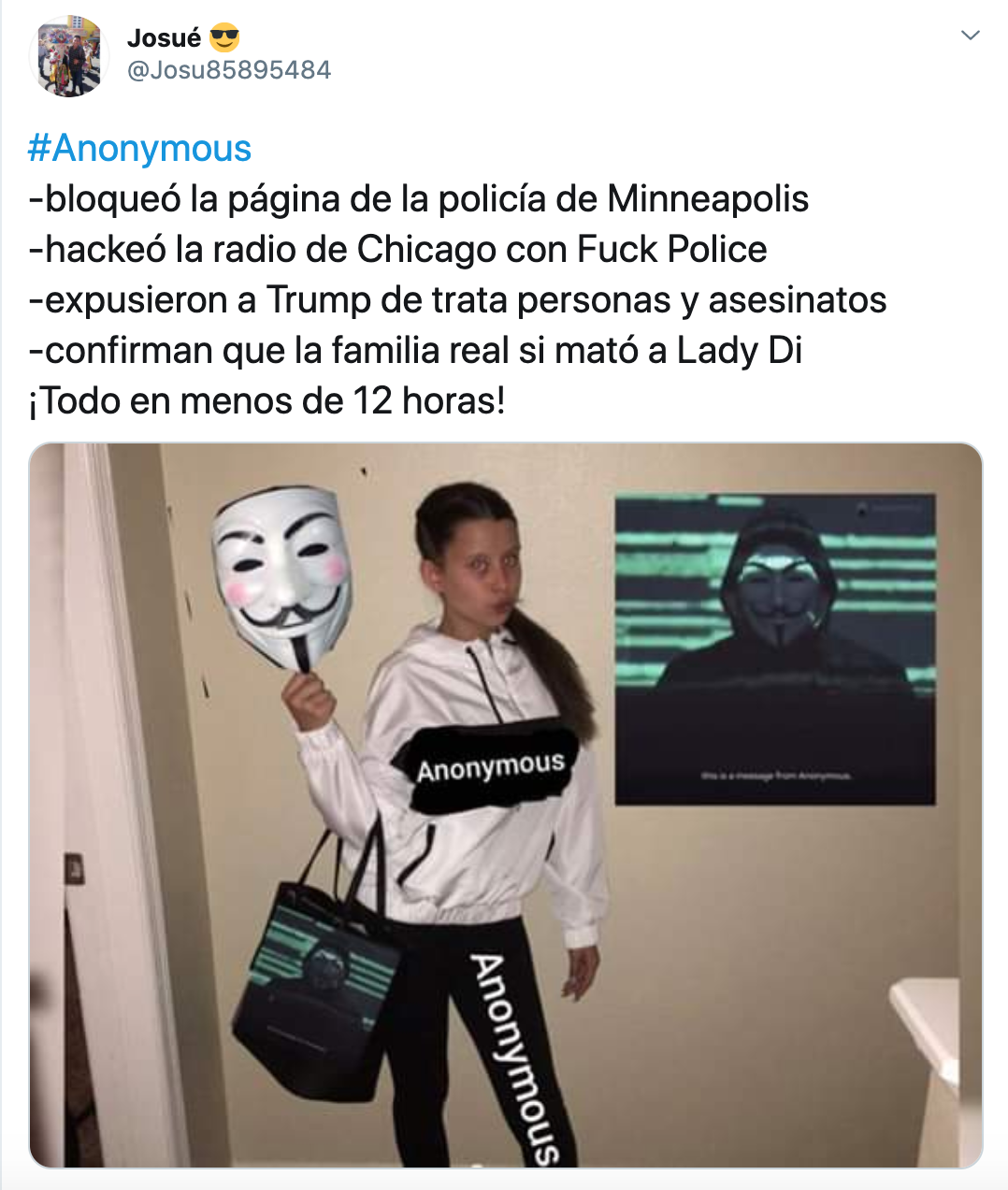Anonymous asegura que Lady Di fue asesinada por ordenes de la familia real