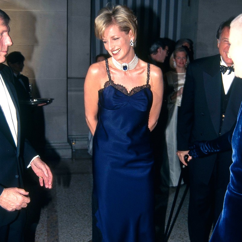 El vestido de Lady Di en el Met Gala de 1996