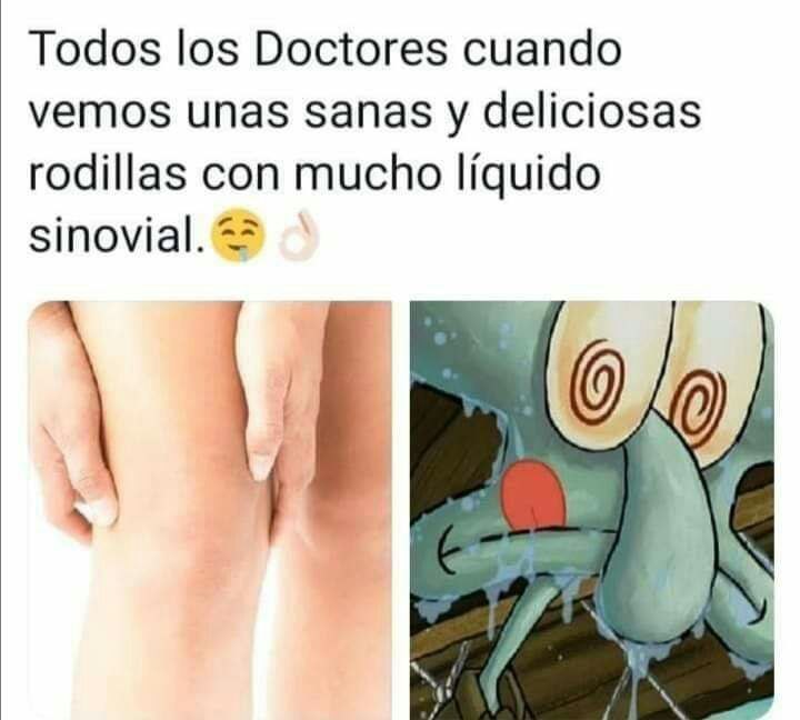 Liquido de las rodillas meme
