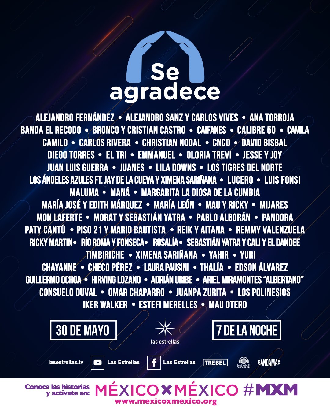 Se Agradece Las Estrellas Concierto Televisa Cartel Completo