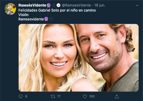 Vidente felicita a Gabriel Soto e Irina Baeva por su "embarazo"