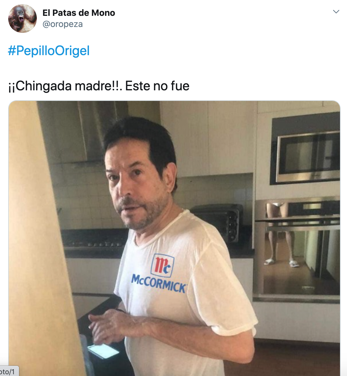 Pepillo Origel aclara origen de la foto con la playera vieja